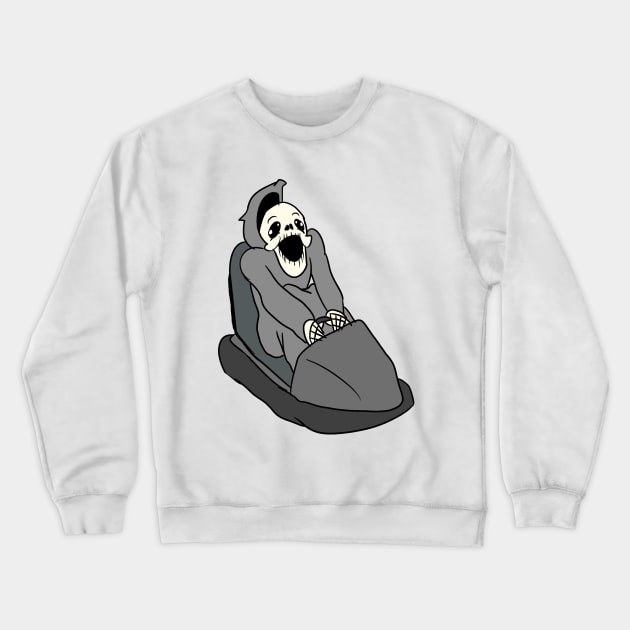 Spoopy Man has fun time on Bumper cars Crewneck Sweatshirt by AnthonyPanics